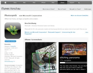 Itunes Photosynth App von Microsoft