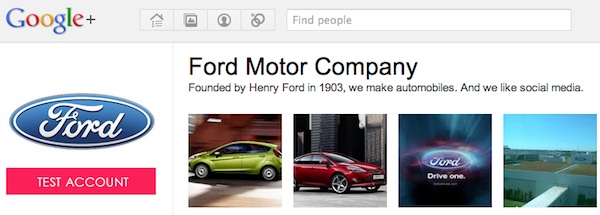 ford company on google plus